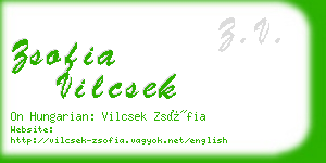 zsofia vilcsek business card